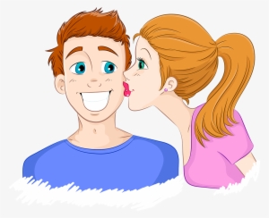 Lindas Imágenes De Personas Besando En El Cachete - Girl Kissing Boy Cartoon
