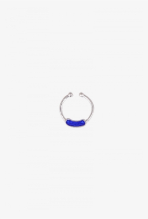 Blue Silver Plated Nose Ring, Nose Pin - Engagement Ring
