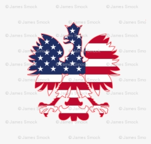 Polish American Eagle - Polish American Flag