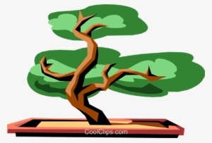 Bonsai Tree Royalty Free Vector Clip Art Illustration - Bonsai Tree Clip Art