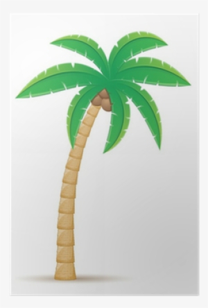 Palm Tropical Tree Vector Illustration Poster • Pixers® - Coconut Tree Clipart Png