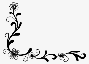 Clipart Resolution 1024*736 - Corner Flower Silhouette Png