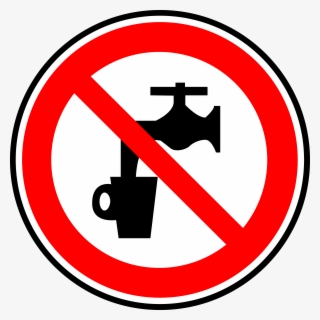 Eau Non Potable Clip Art Free Vector - Dont Drink Water Sign