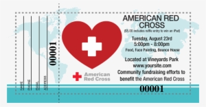 Red Cross Raffle Ticket - Raffle Tickets For Charity