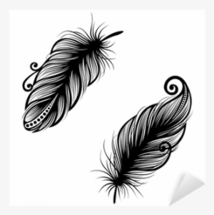 Peerless Decorative Feather , Patterned Design, Tattoo - Simple Plume Drawing Tattoo Transparent PNG - 400x400 - Free Download on NicePNG