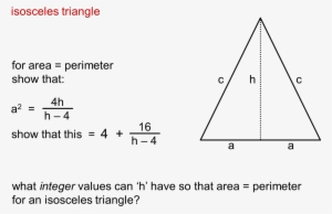 Three Triangles Sum To The Large Triangle - Isosceles Triangle Perimeter Area
