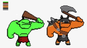 Orc And Smorc Orc - Pixel Art Orc