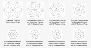 Plan Views Of A Triangular Trihedral Retroreflector - Retroreflector