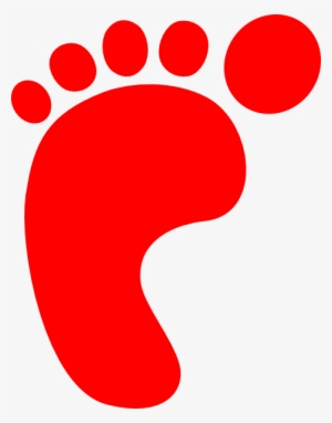 Red Footprint Clipart