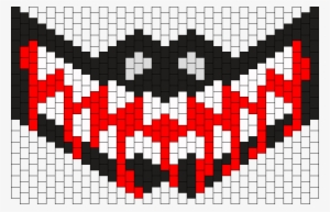 Bloody Monster Mouth Mask Bead Pattern - Kandi Mask Mouth Pattern