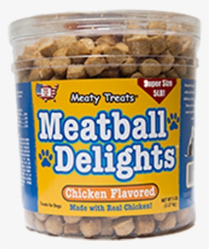 Meaty Treats Meatball Delights Chicken Flavored Dog - Meatball Delights Chicken Flavored Dog Treats