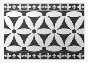 Seamless Black And White Gothic Geometrical Floral - Geometry