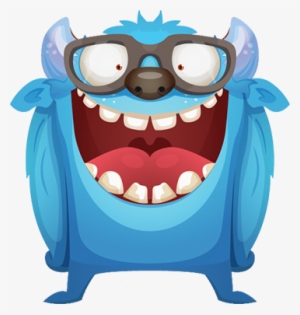 Indix Hackathon Blue Monster - Cartoon Monster Design Vector Material