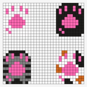 Cat Paws Perler Perler Bead Pattern / Bead Sprite - Perler Beads Cat Paw