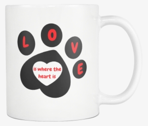 Paw Mug Love Is Where The Heart Is - Labradoodle