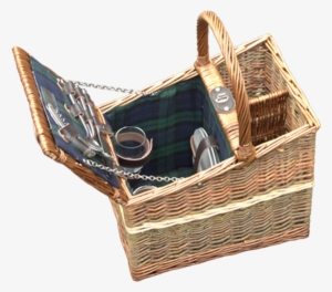 Lambourn Three Tone Fitted Picnic Basket - Red Hamper Lambourn Three Tone Fitted Picnic Basket