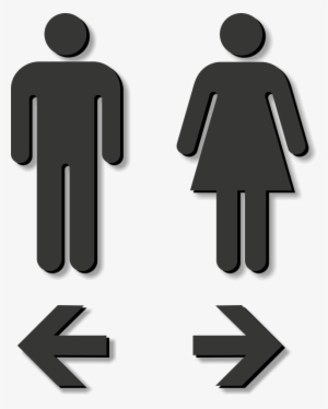 Women Bathroom Key Tag Or Key Chain, Sku Se - Men And Women Toilet Sign