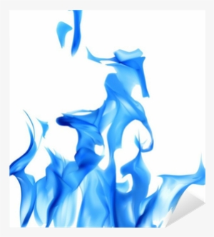 Vinilo Pixerstick Ilustración Con Fuego Azul Aislado - Flame