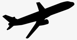 Airplane Clip Art - Black And White Plane