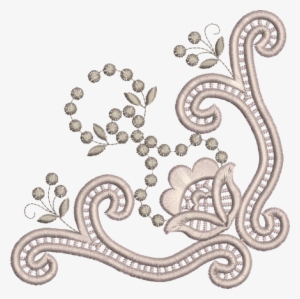 Embroidery Images - Lace Corner Embroidery Design