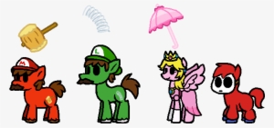 Starryoak, Earth Pony, Hammer, Luigi, Mario, Paper - Princess Shyguy