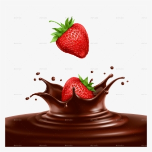 Strawberries Dipped In Chocolate Vector