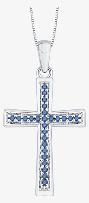 Pc0084blt-w - Cross Pendant With Chain