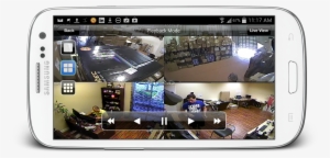 Cctv Video Playback From Andro - Security Cam Smartphone Png