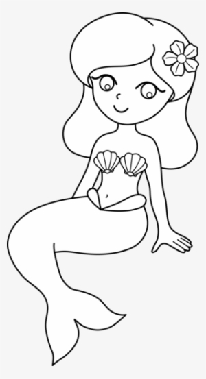Wood - Easy Mermaid Coloring Page