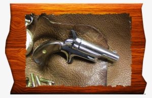 Silver Deringer Wood Frame - Revolver