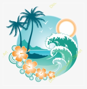 Jpg Transparent Download A Colorful Hawaiian Design - Paradise Clipart