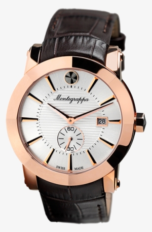 Nerouno Three-hands Watch, Rose Gold Pvd, Silver Dial, - Montegrappa Idnuwaib
