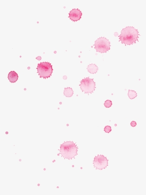 Ink Watercolour Pink Splatter Paint Stain Droplets - 點 點 水彩 背景