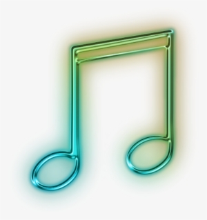 Nota Musical Music Neon @lucianoballack - Colourful Musical Note Png