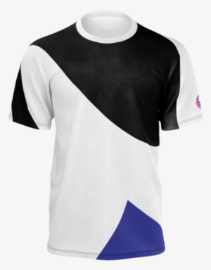 Cvmusic Abstract Style White Black Blue W Logo - Active Shirt