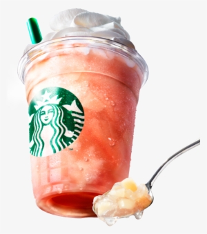 Peach In Peach Frappuccino - Starbucks New Logo 2011
