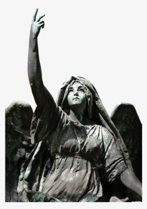Canvas Print Sculpture Cemetery Angel Statue Figure - Cemetery Statue