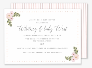 Whitney Watercolor Shower Invitation - Calligraphy