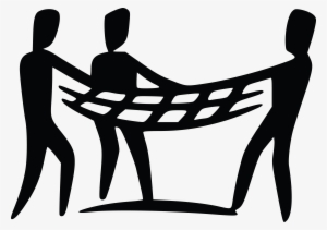 Free Clipart Of A Team Holding A Net
