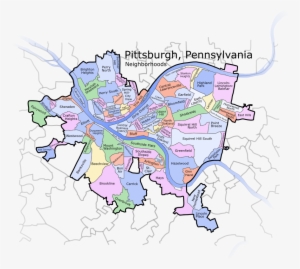 Pittsburgh Pennsylvania Neighborhoods Fade - Map Of Pittsburgh Neighborhoods