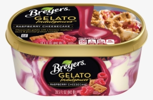 5 Ounce Tub Of Breyers Raspberry Cheesecake Gelato - Breyers Gelato Raspberry Cheesecake