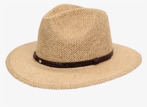 Bastian Straw Pinch Crown Safari Fedora - Golf Wide Brimmed Hat For Men