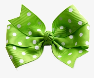Green Christmas Bow Png - Polkadot Green Bow Png