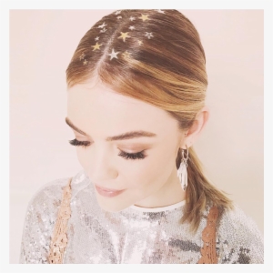 Glitter Roots, Confetti And Beads - Lucy Hale Hair Tattoo