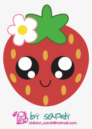 Kawaii Strawberry Png - Drawing