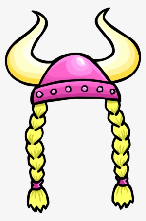 Pink Viking Helmet Icon - Female Viking Helmet Clipart