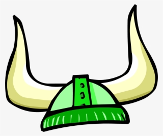 Lime Green Viking Helmet - Viking Helmet Clipart