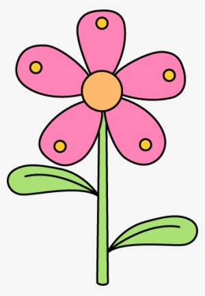 Stem Clipart Pink Green Flower - Partes De La Planta Preescolar