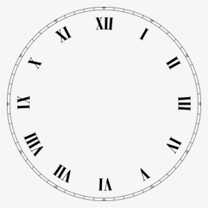 Clock Icon - Roman Numeral Clock Face Png