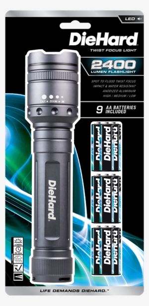Diehard Twist Focus 2,400 Lumen Flashlight - Diehard Led Net Lights - Multi-colored - 70 Count
